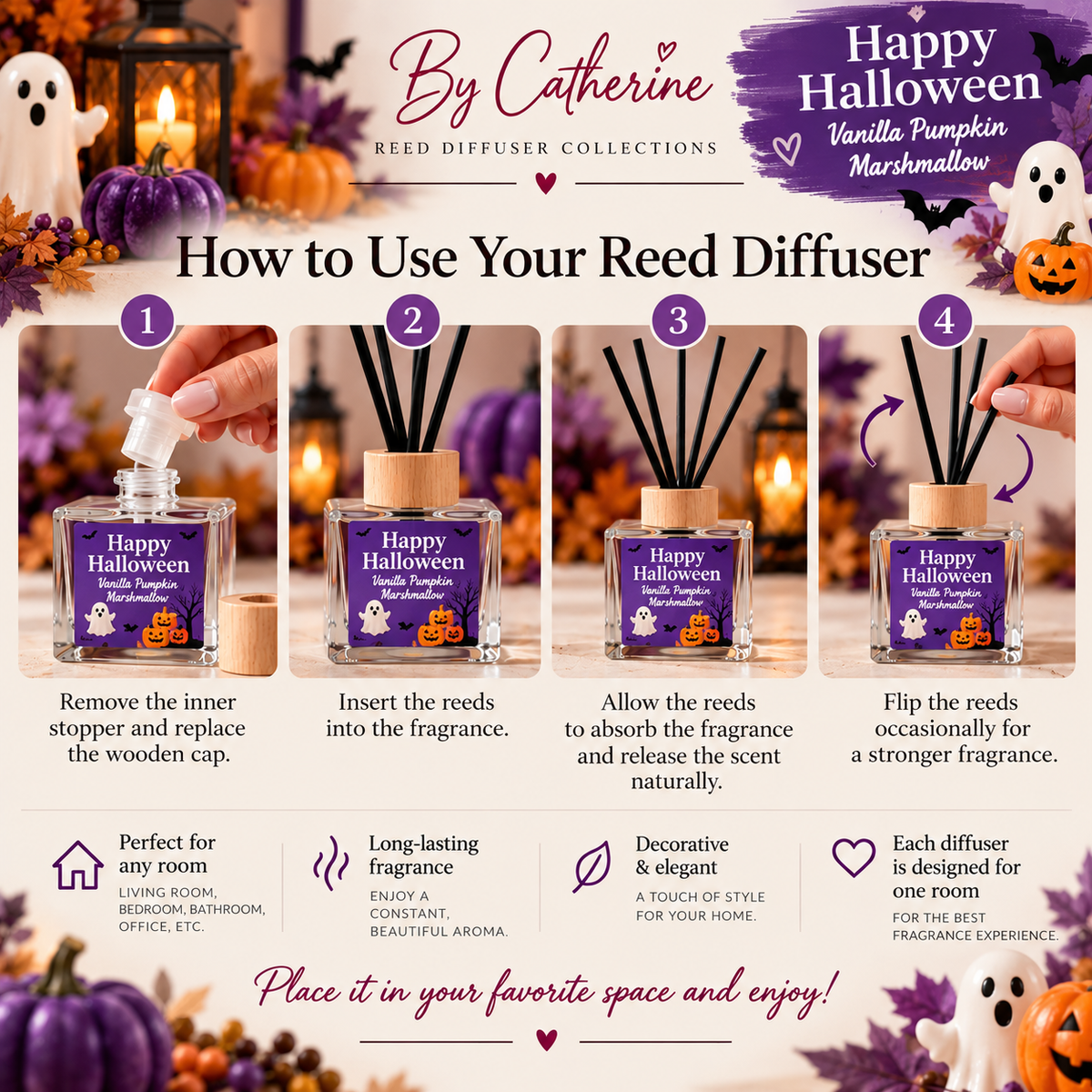 HAPPY HALLOWEEN Reed Diffuser – 4 oz
