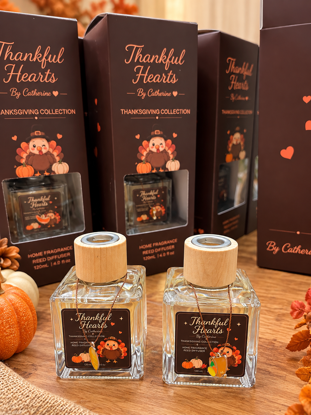 THANKFUL HEARTS Thanksgiving Reed Diffuser – 4 oz