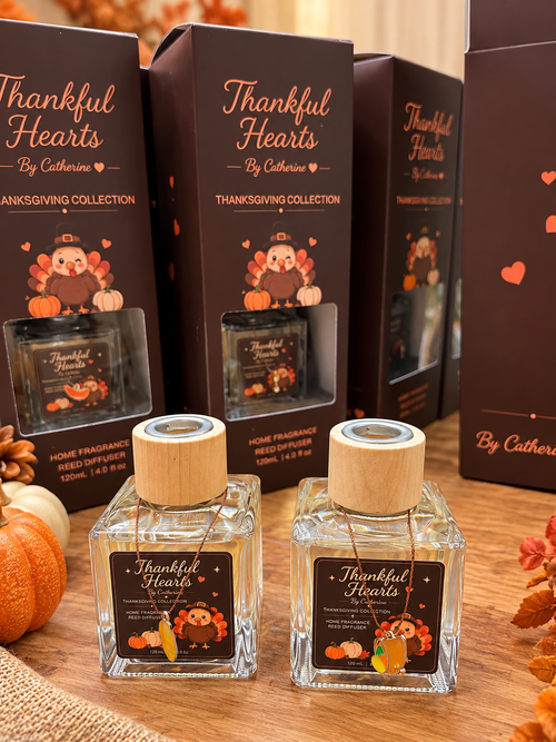 THANKFUL HEARTS Thanksgiving Reed Diffuser – 4 oz